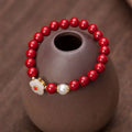 Cinnabar Peach Blossom Bracelet For Women Light Luxury Jewelry | Orazek UK Ltd