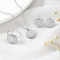 Classic Charm Sunflower Flower Stainless Steel Necklace Earrings Fashion Exquisite Micro Seed Jewelry Ring | Orazek UK Ltd