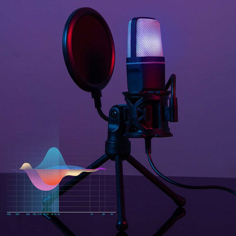 Clear Full RGB Capacitor Esports Gaming Desktop Microphone Computer Microphone Orazek UK Ltd
