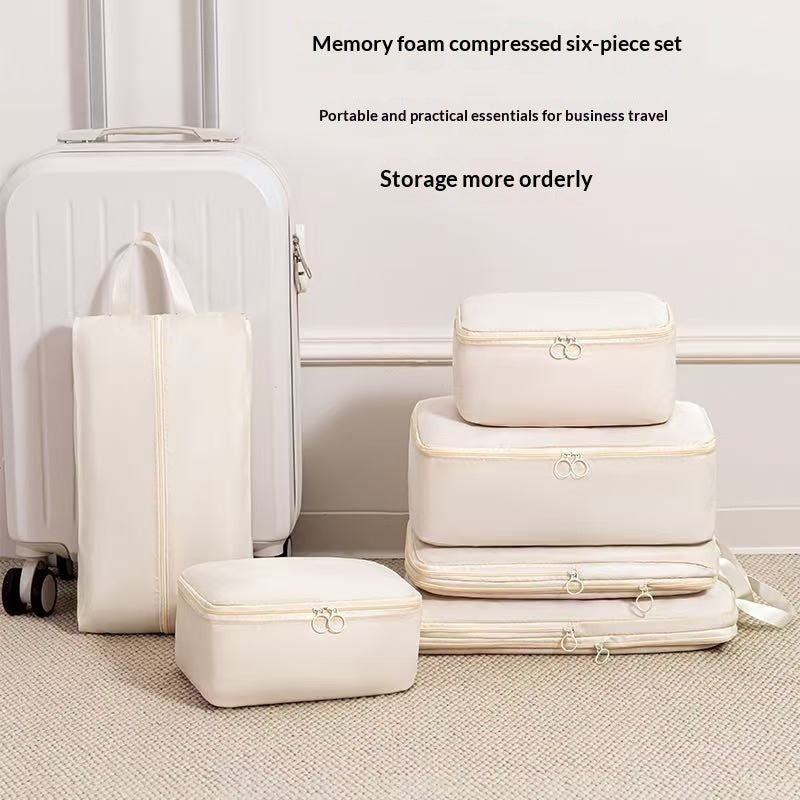 Compressible Travel Storage Bags Set - 6-Piece Luggage Organizers For Compartmentalized Packing Cubes | Orazek UK Ltd