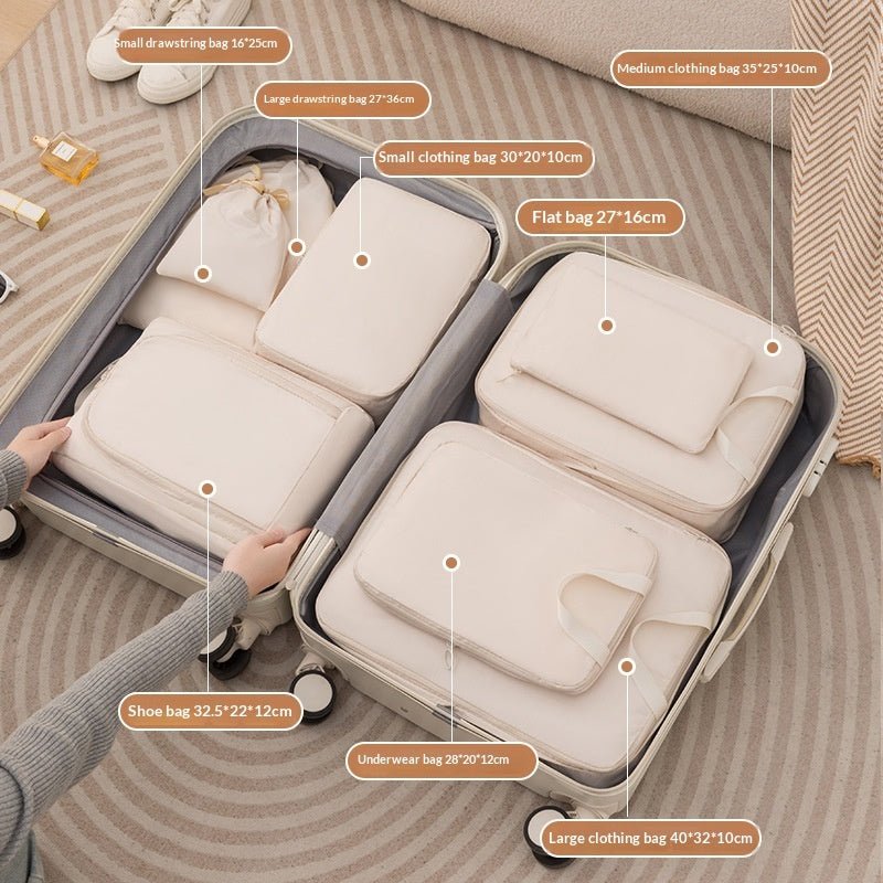 Compressible Travel Storage Bags Set - 6-Piece Luggage Organizers For Compartmentalized Packing Cubes | Orazek UK Ltd