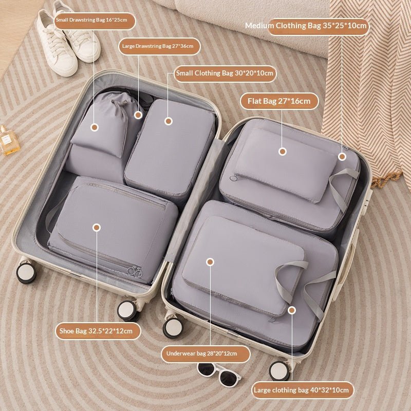 Compressible Travel Storage Bags Set - 6-Piece Luggage Organizers For Compartmentalized Packing Cubes | Orazek UK Ltd
