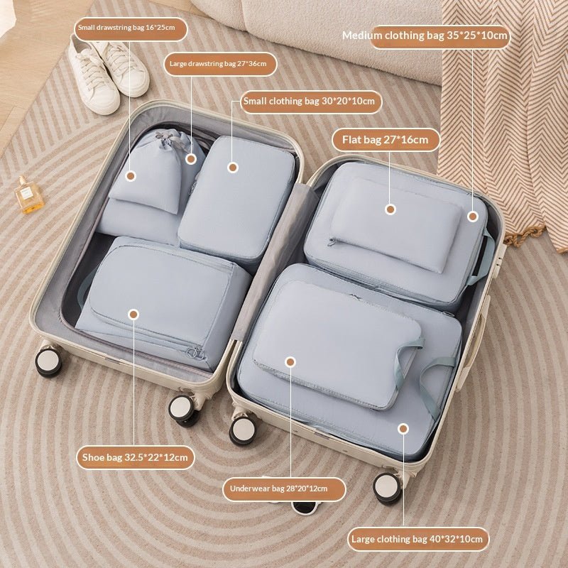 Compressible Travel Storage Bags Set - 6-Piece Luggage Organizers For Compartmentalized Packing Cubes | Orazek UK Ltd