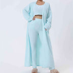 Cozy Pajama 3 Piece Lounge Set Cute Loungewear Warm Suit Matching Lounge Three Piece Pant Set | Orazek UK Ltd
