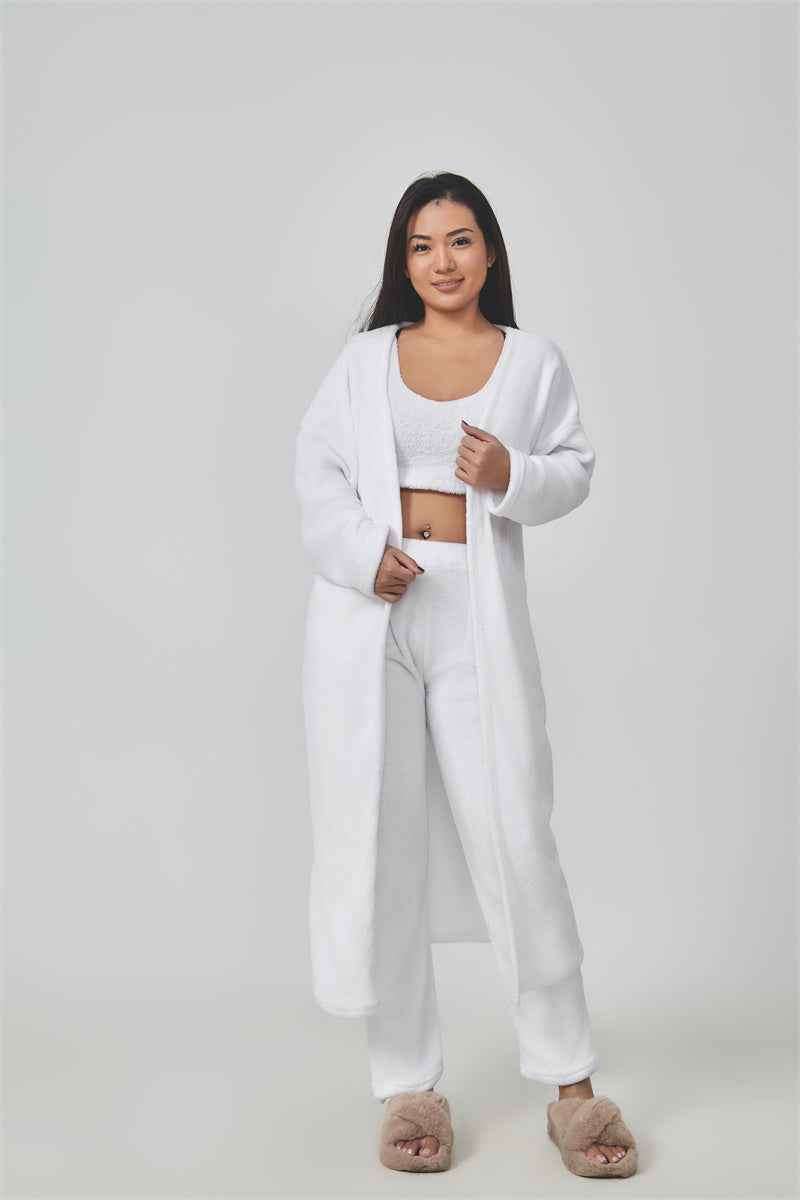 Cozy Pajama 3 Piece Lounge Set Cute Loungewear Warm Suit Matching Lounge Three Piece Pant Set | Orazek UK Ltd