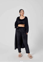 Cozy Pajama 3 Piece Lounge Set Cute Loungewear Warm Suit Matching Lounge Three Piece Pant Set | Orazek UK Ltd
