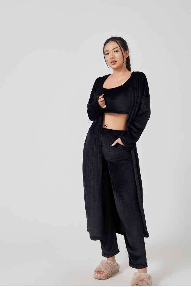 Cozy Pajama 3 Piece Lounge Set Cute Loungewear Warm Suit Matching Lounge Three Piece Pant Set Orazek UK Ltd