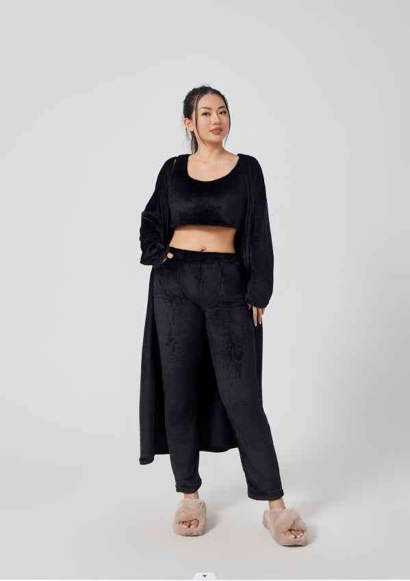 Cozy Pajama 3 Piece Lounge Set Cute Loungewear Warm Suit Matching Lounge Three Piece Pant Set Orazek UK Ltd