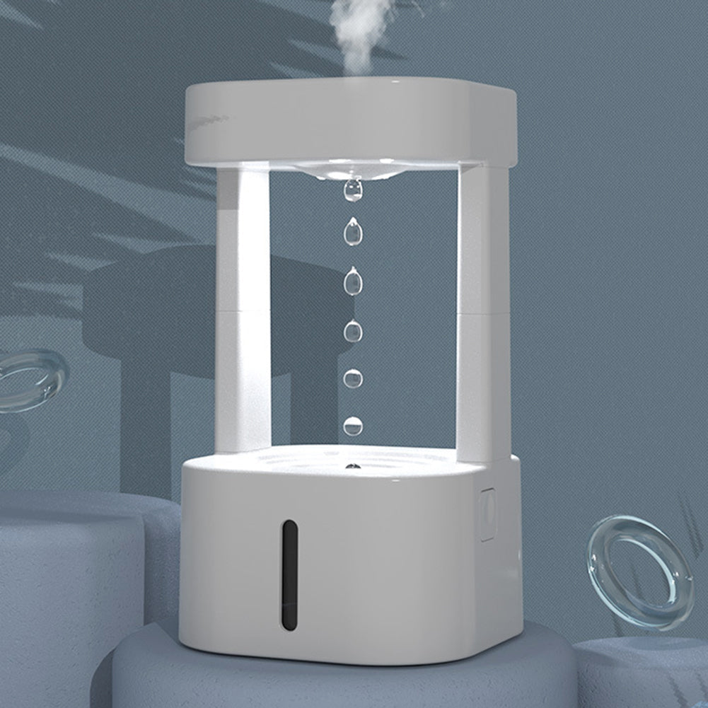 Creative Anti-gravity Water Drop Humidifier Air Conditioning Mist Spray Household Quiet Bedroom Office With 580ML Water Tank | Orazek UK Ltd