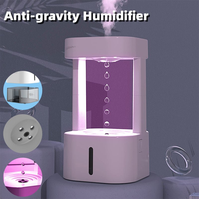 Creative Anti-gravity Water Drop Humidifier Air Conditioning Mist Spray Household Quiet Bedroom Office With 580ML Water Tank | Orazek UK Ltd
