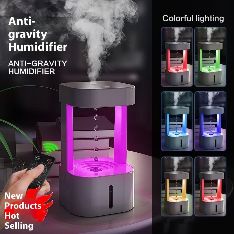 Creative Anti-gravity Water Drop Humidifier Air Conditioning Mist Spray Household Quiet Bedroom Office With 580ML Water Tank | Orazek UK Ltd
