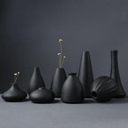 Creative black ceramic small vase | Orazek UK Ltd