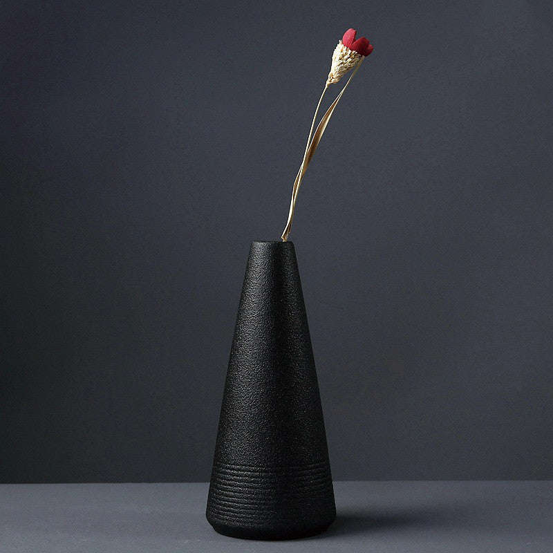 Creative black ceramic small vase | Orazek UK Ltd