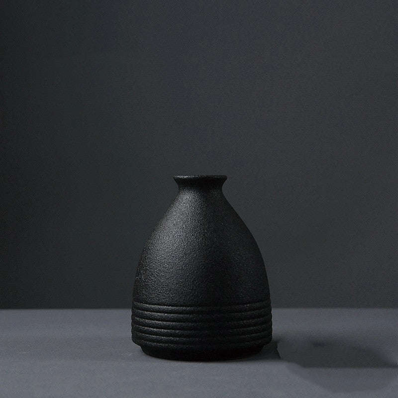Creative black ceramic small vase Orazek UK Ltd