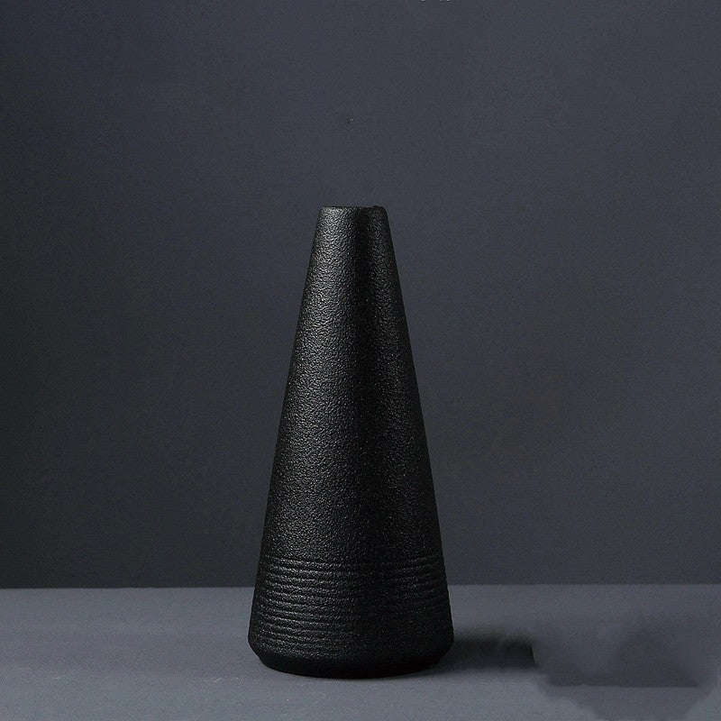 Creative black ceramic small vase Orazek UK Ltd