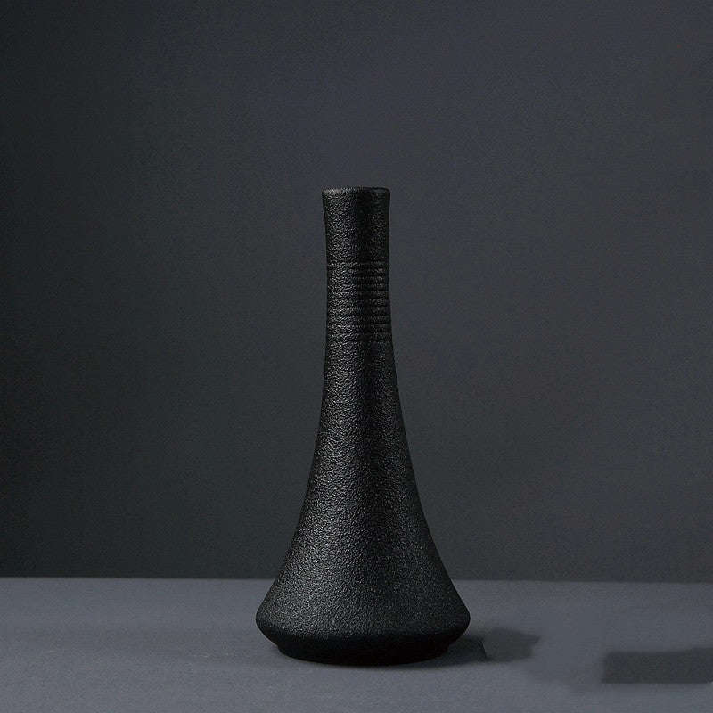 Creative black ceramic small vase Orazek UK Ltd