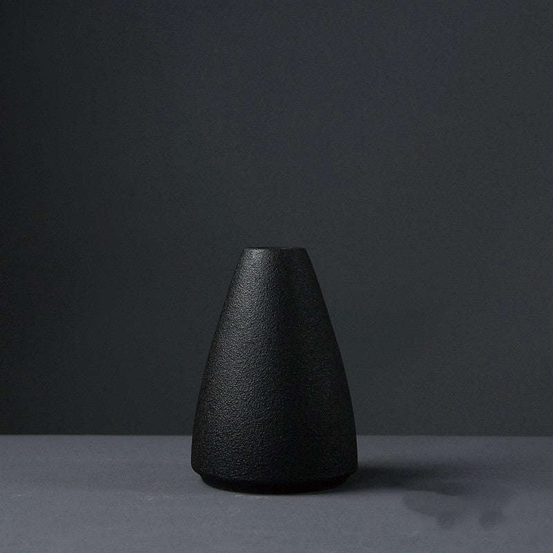 Creative black ceramic small vase Orazek UK Ltd