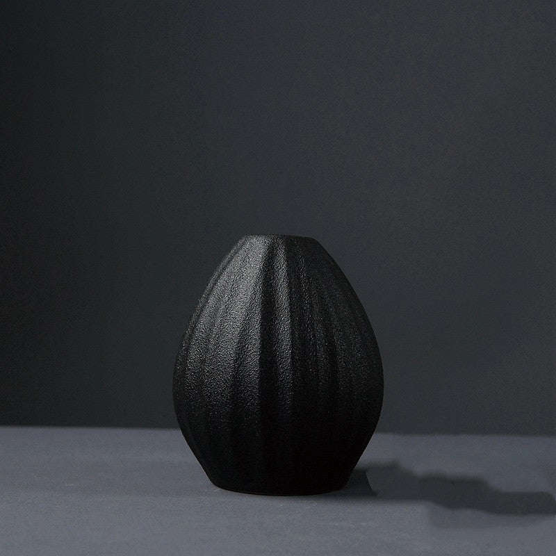 Creative black ceramic small vase Orazek UK Ltd