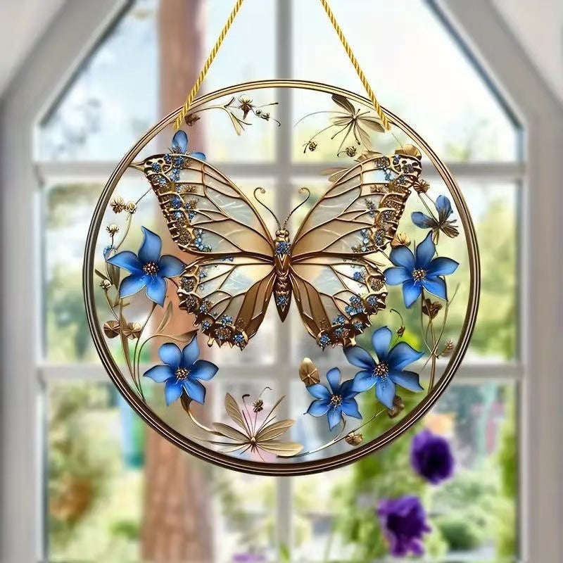 Creative Butterfly Theme Home Wall Decoration Acrylic Hanging Painting | Orazek UK Ltd