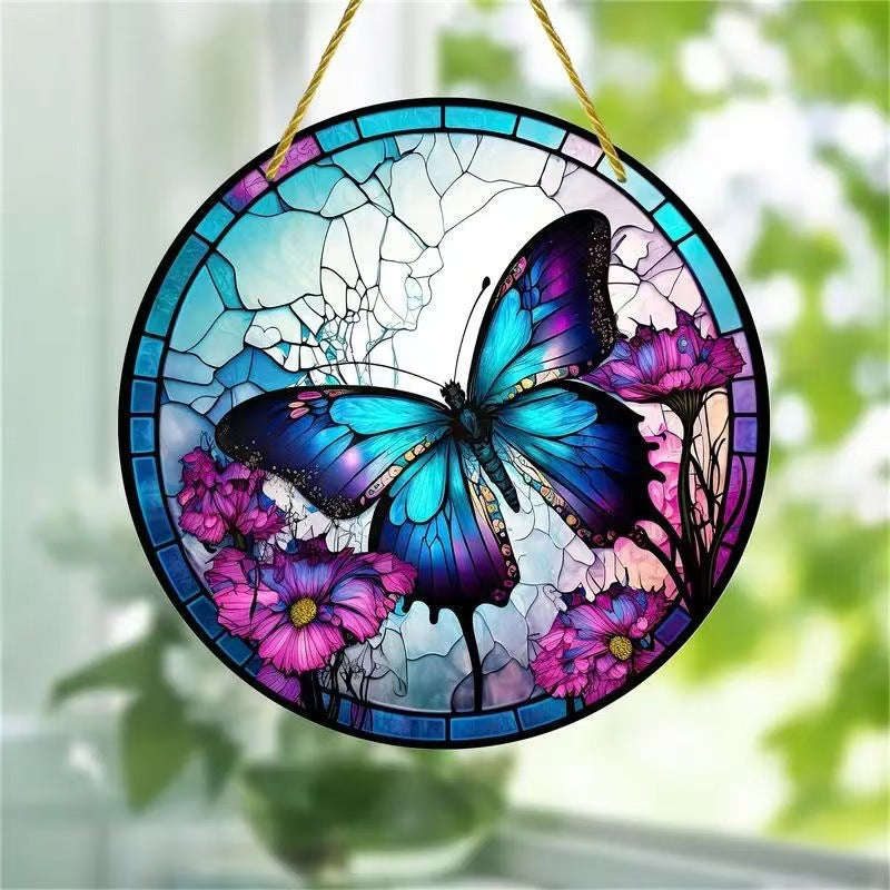 Creative Butterfly Theme Home Wall Decoration Acrylic Hanging Painting Orazek UK Ltd