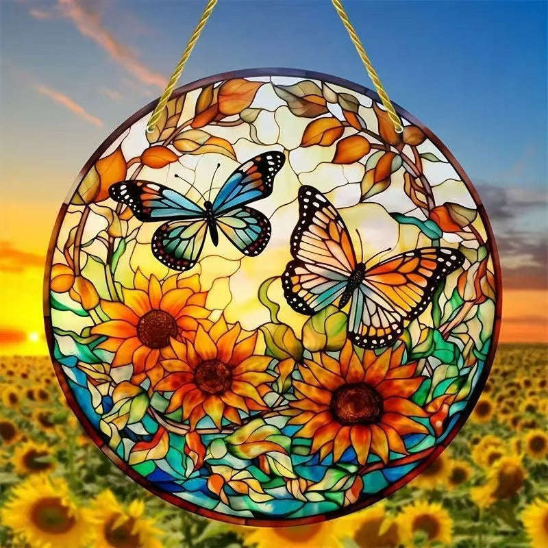 Creative Butterfly Theme Home Wall Decoration Acrylic Hanging Painting Orazek UK Ltd