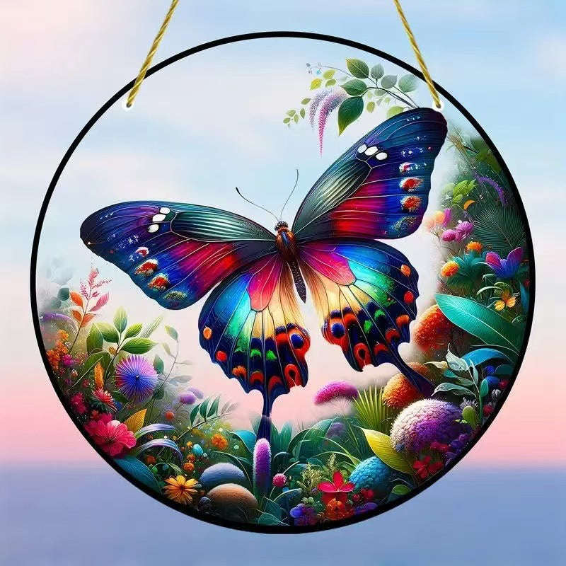 Creative Butterfly Theme Home Wall Decoration Acrylic Hanging Painting Orazek UK Ltd