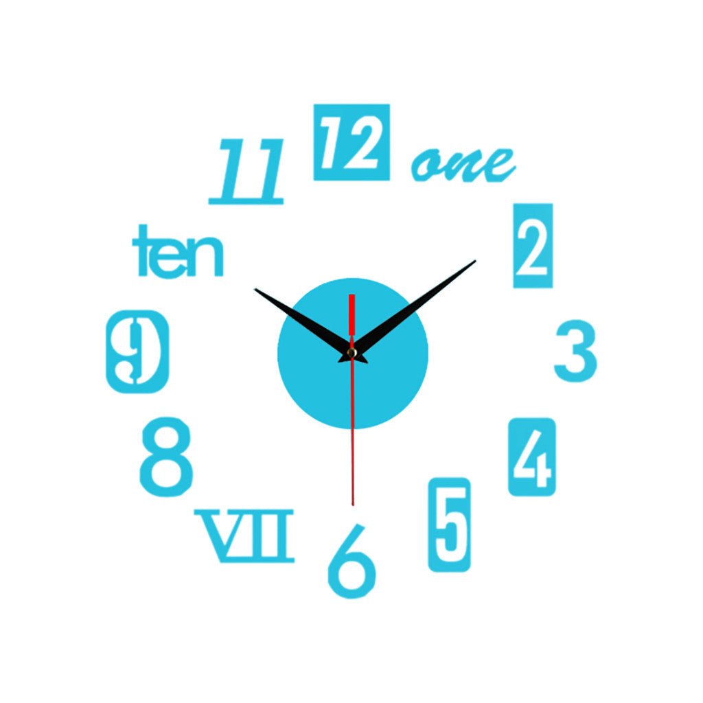 Creative English Numbers Living Room Background Decoration Wall Stickers Clocks | Orazek UK Ltd