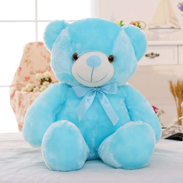 Creative Light Up LED Teddy Bear Stuffed Animals Plush Toy Colorful Glowing Christmas Gift For Kids Pillow | Orazek UK Ltd