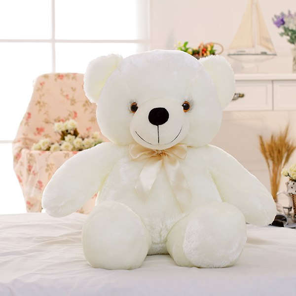 Creative Light Up LED Teddy Bear Stuffed Animals Plush Toy Colorful Glowing Christmas Gift For Kids Pillow Orazek UK Ltd