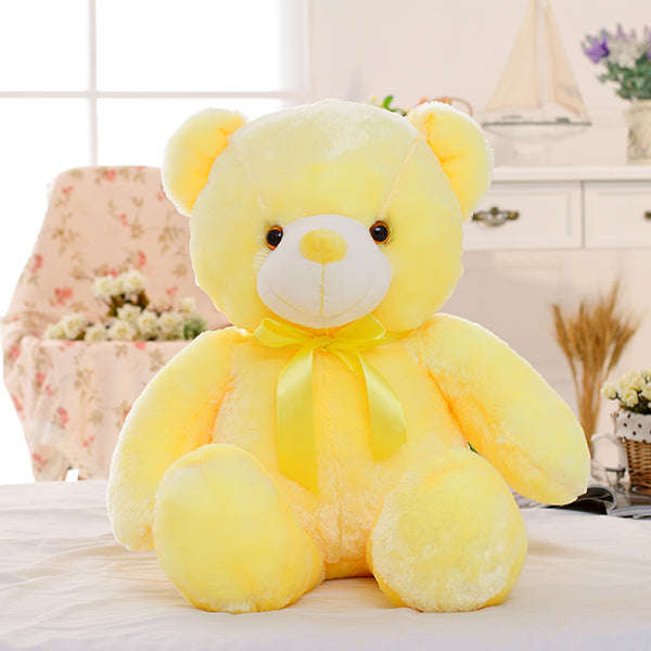 Creative Light Up LED Teddy Bear Stuffed Animals Plush Toy Colorful Glowing Christmas Gift For Kids Pillow Orazek UK Ltd