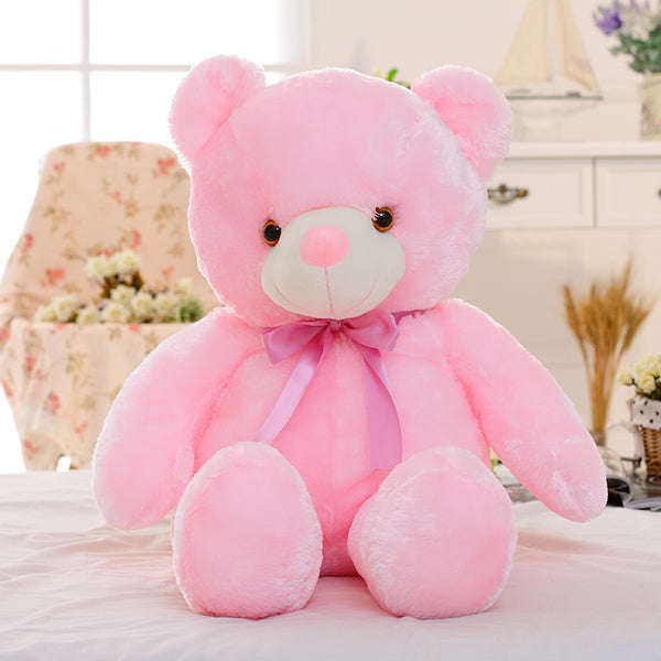 Creative Light Up LED Teddy Bear Stuffed Animals Plush Toy Colorful Glowing Christmas Gift For Kids Pillow Orazek UK Ltd