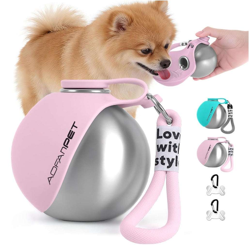 Creative Portable Outdoor Pet Stainless Steel Water Cup Small Dog Water Bottle Convenient Dog Drink Dispenser Puppy Travel Portable Water Bowl Pet Products | Orazek UK Ltd