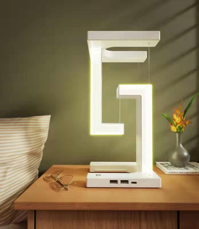 Creative Smartphone Wireless Charging Suspension Table Lamp Balance Lamp Floating For Home Bedroom | Orazek UK Ltd