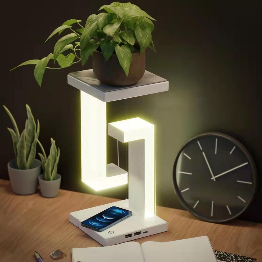 Creative Smartphone Wireless Charging Suspension Table Lamp Balance Lamp Floating For Home Bedroom | Orazek UK Ltd