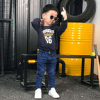 Crinkled Stretch Slim Fit Kids Trousers | Orazek UK Ltd