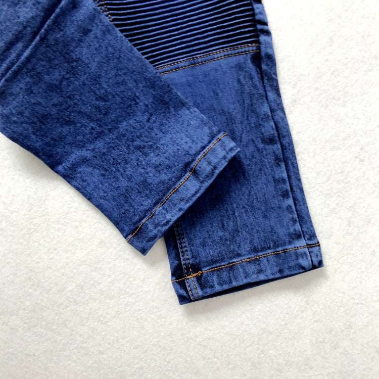 Crinkled Stretch Slim Fit Kids Trousers | Orazek UK Ltd