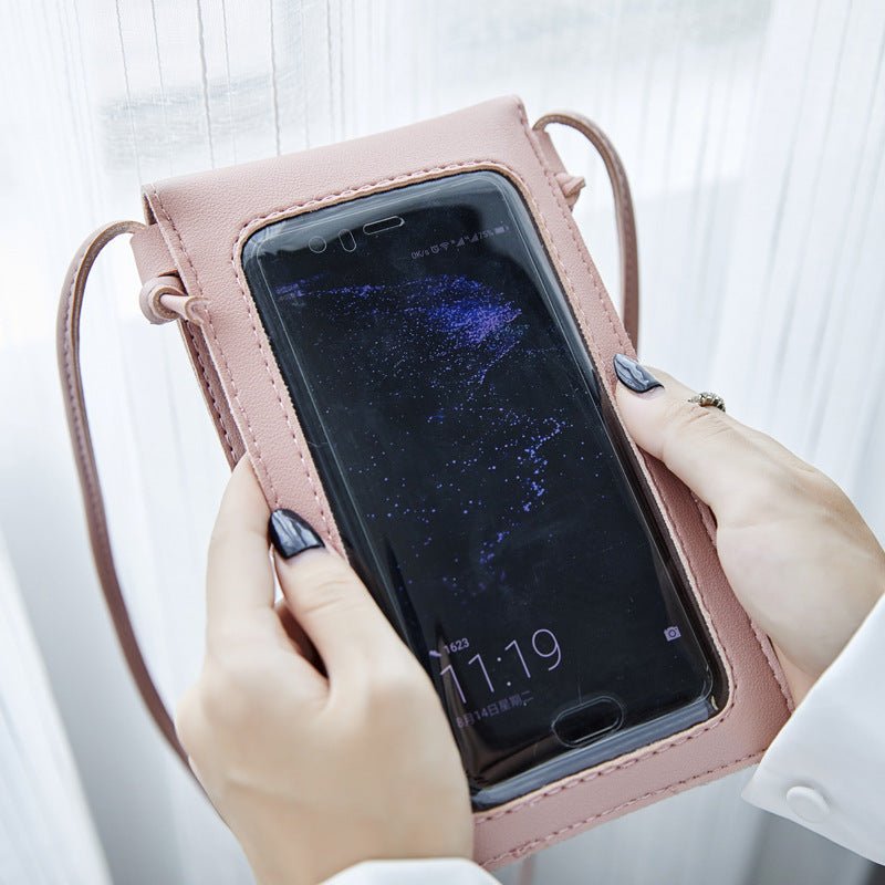 Cross Body Mobile Phone Bag Touching Screen Clear Window Mini Purse Cell Phone Bag Pouch | Orazek UK Ltd