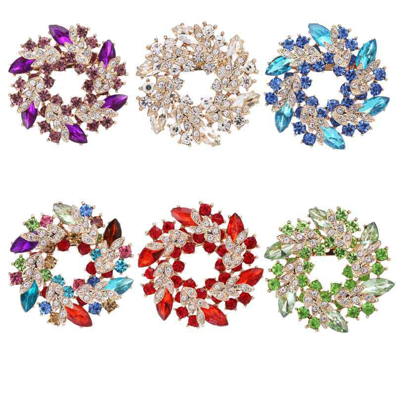 Crystal brooch, diamond-encrusted bauhinia brooch, brooch | Orazek UK Ltd