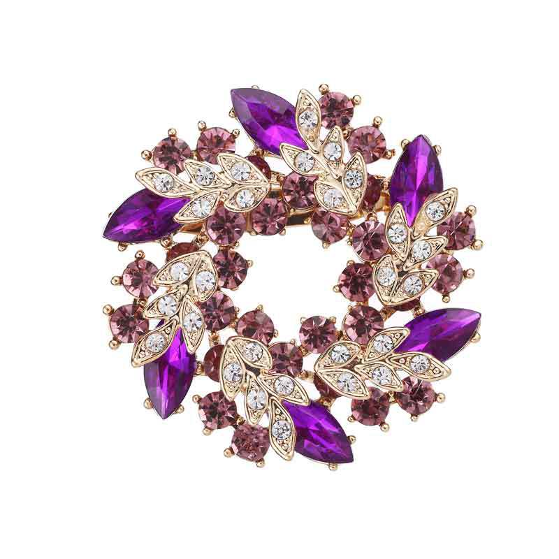 Crystal brooch, diamond-encrusted bauhinia brooch, brooch Orazek UK Ltd