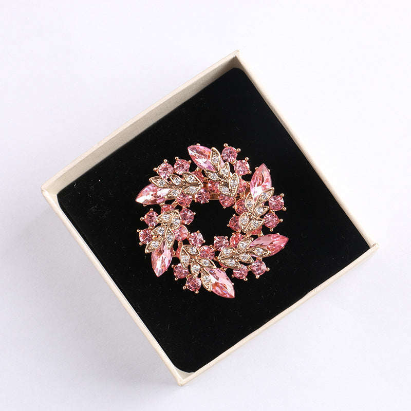 Crystal brooch, diamond-encrusted bauhinia brooch, brooch Orazek UK Ltd