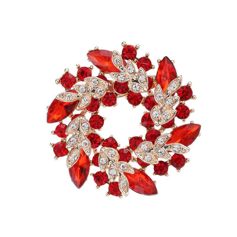 Crystal brooch, diamond-encrusted bauhinia brooch, brooch Orazek UK Ltd