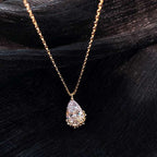 Crystal Water Drop Pendant Necklace Women's Fine Jewelry Adjustable Short Accessories Jewelry Gift | Orazek UK Ltd