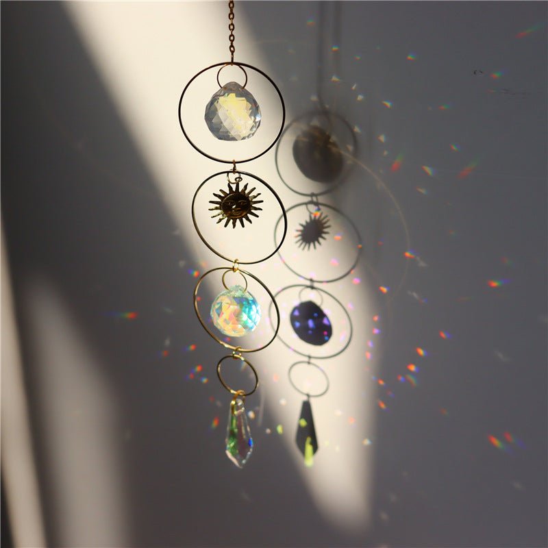 Crystal Wind Chime Star Pendant Sun Suncatcher Decoration Curtain Chandelier Prisms Witchy Sun Catchers | Orazek UK Ltd