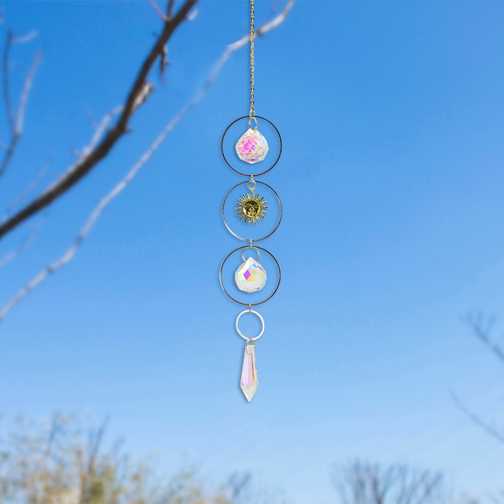 Crystal Wind Chime Star Pendant Sun Suncatcher Decoration Curtain Chandelier Prisms Witchy Sun Catchers | Orazek UK Ltd