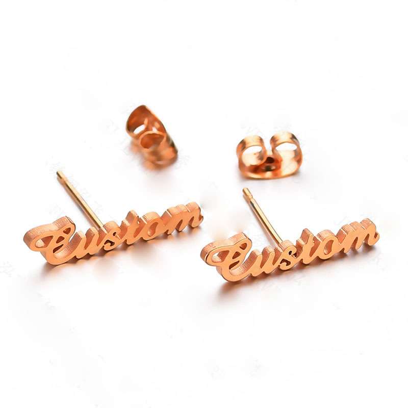 Custom Name Stud Earrings For Women Girl Stainless Steel Jewelry Personalized Nameplate Earrings Daily Wearing Accessories Orazek UK Ltd