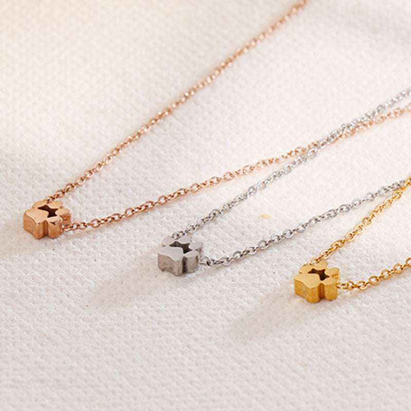 Cute Dog Paw Stainless Steel Necklace Earrings For Women Pet Bear Cat Footprint Jewelry Accessories | Orazek UK Ltd