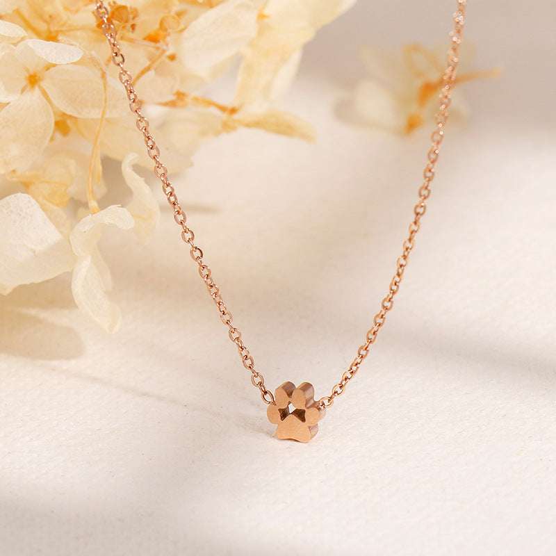 Cute Dog Paw Stainless Steel Necklace Earrings For Women Pet Bear Cat Footprint Jewelry Accessories | Orazek UK Ltd