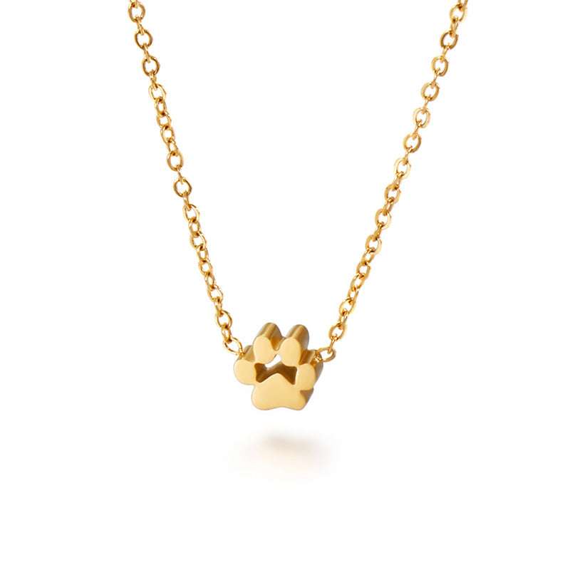Cute Dog Paw Stainless Steel Necklace Earrings For Women Pet Bear Cat Footprint Jewelry Accessories | Orazek UK Ltd