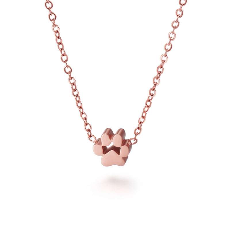 Cute Dog Paw Stainless Steel Necklace Earrings For Women Pet Bear Cat Footprint Jewelry Accessories | Orazek UK Ltd