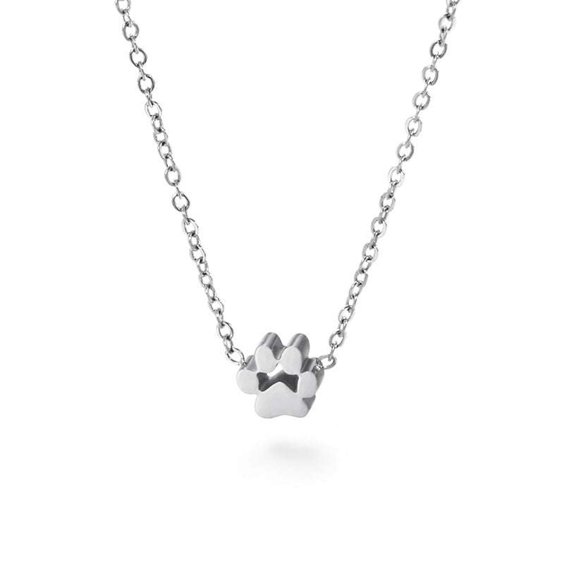 Cute Dog Paw Stainless Steel Necklace Earrings For Women Pet Bear Cat Footprint Jewelry Accessories | Orazek UK Ltd